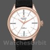 Replica Rolex Cellini Time 39mm Uomo-50505-Cinturino in pelle nera-Componente bianco Bianco