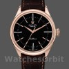 Replica Rolex Cellini Time 39 mm Uomo-50505-Cinturino in pelle marrone-Comparto nero Nero