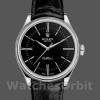 Replica Rolex Cellini Time 39 mm Uomo-50509-Cinturino in pelle nera-Comparatore nero Nero