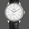 Replica Rolex Cellini Time 39mm Uomo-50509-Cinturino in pelle nera-Componente bianco Bianco