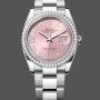 Replica Rolex Datejust 36-126284RBR 0024, quadrante rosa romano, diamante, quadrante rosa da donna, indici numerali romani