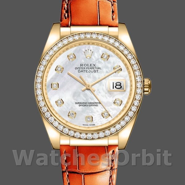Replica Rolex Datejust 36mm Unisex-116188-Madre di Perla-Diamante MOP
