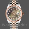 Replica Rolex Datejust 36 mm Unisex-116201-Componente nero in madreperla MOP