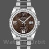 Replica Rolex Datejust 36 mm Unisex-116244-Bronzo Quadrante arabo floreale con diamanti Bronzo