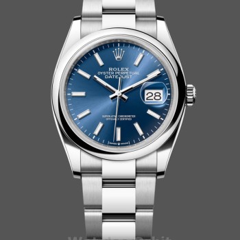 Replica Rolex Datejust 36 mm Unisex-126200-Comparatore blu-Acciaio inossidabile blu