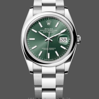 Replica Rolex Datejust 36 mm Unisex-126200-Calendario verde-Calendario verde in acciaio inossidabile