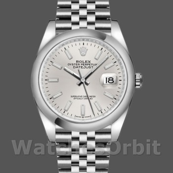 Replica Rolex Datejust 36mm Unisex-126200-Comparto argento-Acciaio inossidabile Argento