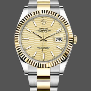 Replica Rolex Datejust 36mm Unisex-126233-Champagne Quadrante Motivo Champagne Champagne