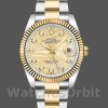 Replica Rolex Datejust 36mm Unisex-126233-Golden Palm Motif Quadrante dorato