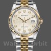 Replica Rolex Datejust 36mm Unisex-126233-Argento Quadrante Jubilee-Ghiera scanalata Argento
