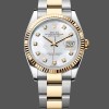 Replica Rolex Datejust 36 mm Unisex-126233-White MOP Quadrante di diamanti Bianco