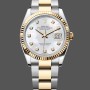 Replica Rolex Datejust 36 mm Unisex-126233-White MOP Quadrante di diamanti Bianco