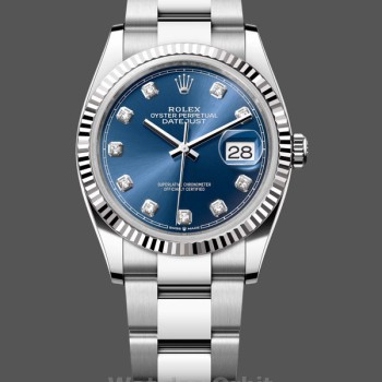 Replica Rolex Datejust 36 mm Unisex-126234-Calendario blu-Acciaio inossidabile Blu