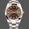 Replica Rolex Datejust da uomo 126301-41 mm, marrone cioccolato
