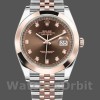 Replica Rolex Datejust 41 mm Uomo-126301-Oro rosa-Diamanti marrone cioccolato Quadrante marrone cioccolato