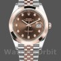Replica Rolex Datejust 41 mm Uomo-126301-Oro rosa-Diamanti marrone cioccolato Quadrante marrone cioccolato