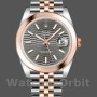 Replica Rolex Datejust 41 mm Uomo-126301-oro rosa-argento grigio quadrante a motivi scanalati Grigio