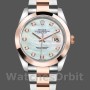 Replica Rolex Datejust 41 mm Uomo-126301-Dal quadrante bianco MOP con diamanti-Acciaio e oro rosa MOP