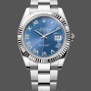 Replica Rolex Datejust 41 mm Uomo-126334 0025-Ghiera scanalata-Calendario romano blu Blu