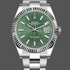 Replica Rolex Datejust 41 mm Uomo-126334 0029-Ghiera scanalata-Motivo verde Quadrante verde