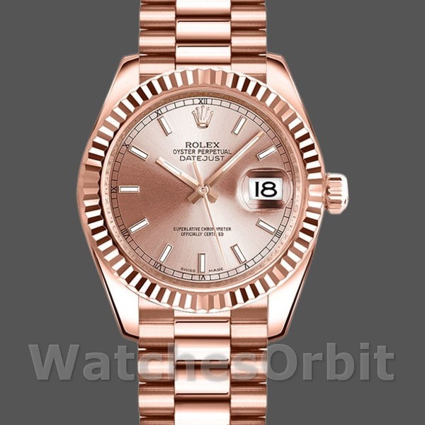 Replica Rolex Datejust 31 mm Donna-178275-Calendario rosa-Oro Rosa