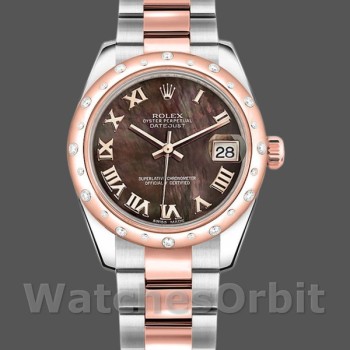Replica Rolex Datejust 31 mm Donna-178341-Componente nero madreperlato MOP