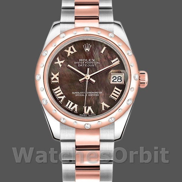 Replica Rolex Datejust 31 mm Donna-178341-Componente nero madreperlato MOP