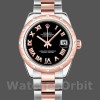 Replica Rolex Datejust 31 mm Donna-178341-Calendario nero a numeri romani Nero