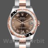 Replica Rolex Datejust-178341 da donna, 31 mm, quadrante marrone cioccolato con numeri romani, Lady Chocolate Brown