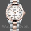 Replica Rolex Datejust 31 mm Donna-178341-Madreperla bianca Quadrante con diamanti MOP