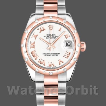 Replica Rolex Datejust 31mm Donna-178341-Componente romano bianco Quadrante bianco