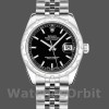 Replica Rolex Datejust 31 mm Donna-178344-Contatore nero-Acciaio inossidabile Nero