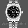 Replica Rolex Datejust 31 mm Donna-178344-Contatore nero-Acciaio inossidabile Nero