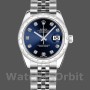 Replica Rolex Datejust 31 mm Donna-178344-Calrante blu con diamanti-Bracciale Giubileo Blu