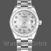 Replica Rolex Datejust 31 mm Donna-178344-Argento Giubileo Quadrante Diamante Argento