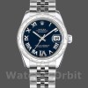 Replica Rolex Datejust 31 mm Donna-178344-Comparto blu con diamanti-Acciaio inossidabile Blu