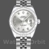 Replica Rolex Datejust 31 mm Donna-178344-Argento quadrante diamantato-Argento acciaio inox<br />