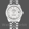 Replica Rolex Datejust 31 mm Donna-178344-Calendario romano bianco-Acciaio inossidabile Bianco