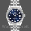 Replica Rolex Datejust 31 mm Donna-178384-Calrante blu-Ghiera con diamanti Blu