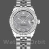 Replica Rolex Datejust-178384 da donna, 31 mm, quadrante grigio meteorite, lunetta con diamanti, Lady Meteorite Grigio