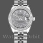 Replica Rolex Datejust-178384 da donna, 31 mm, quadrante grigio meteorite, lunetta con diamanti, Lady Meteorite Grigio