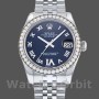 Replica Rolex Datejust 31 mm Donna-178384-Calare blu con diamanti-Acciaio inossidabile Blu