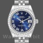 Replica Rolex Datejust 31 mm Donna-178384-Comparatore romano blu-Acciaio inossidabile Blu