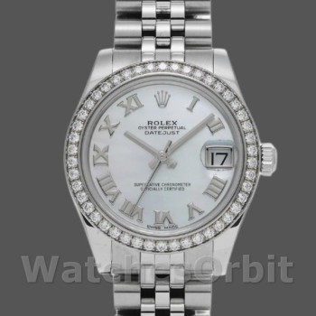 Replica Rolex Datejust 31 mm Donna-178384-Componente bianco madreperla MOP