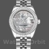 Replica Rolex Datejust 31 mm Donna-178384-Comparto bianco madreperla-Diamanti MOP