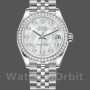 Replica Rolex Datejust 31 mm Donna-178384-Madreperla bianca Quadrante con diamanti MOP