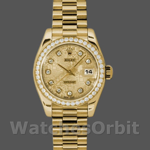 Replica Rolex Datejust 26mm Donna-179138-Champagne Quadrante Jubilee Champagne