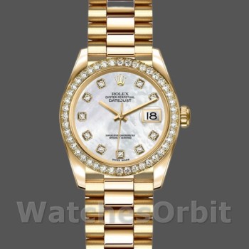 Replica Rolex Datejust 26 mm Donna-179138-Madre di Perla Quadrante di diamanti MOP