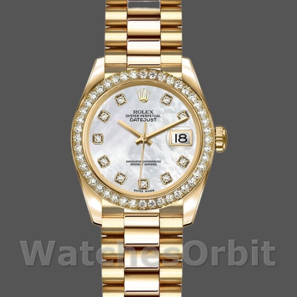 Replica Rolex Datejust 26 mm Donna-179138-Madre di Perla Quadrante di diamanti MOP