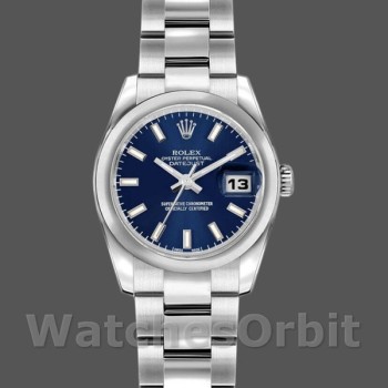 Replica Rolex Datejust 26 mm Donna-179160-Dal quadrante blu alla lunetta blu